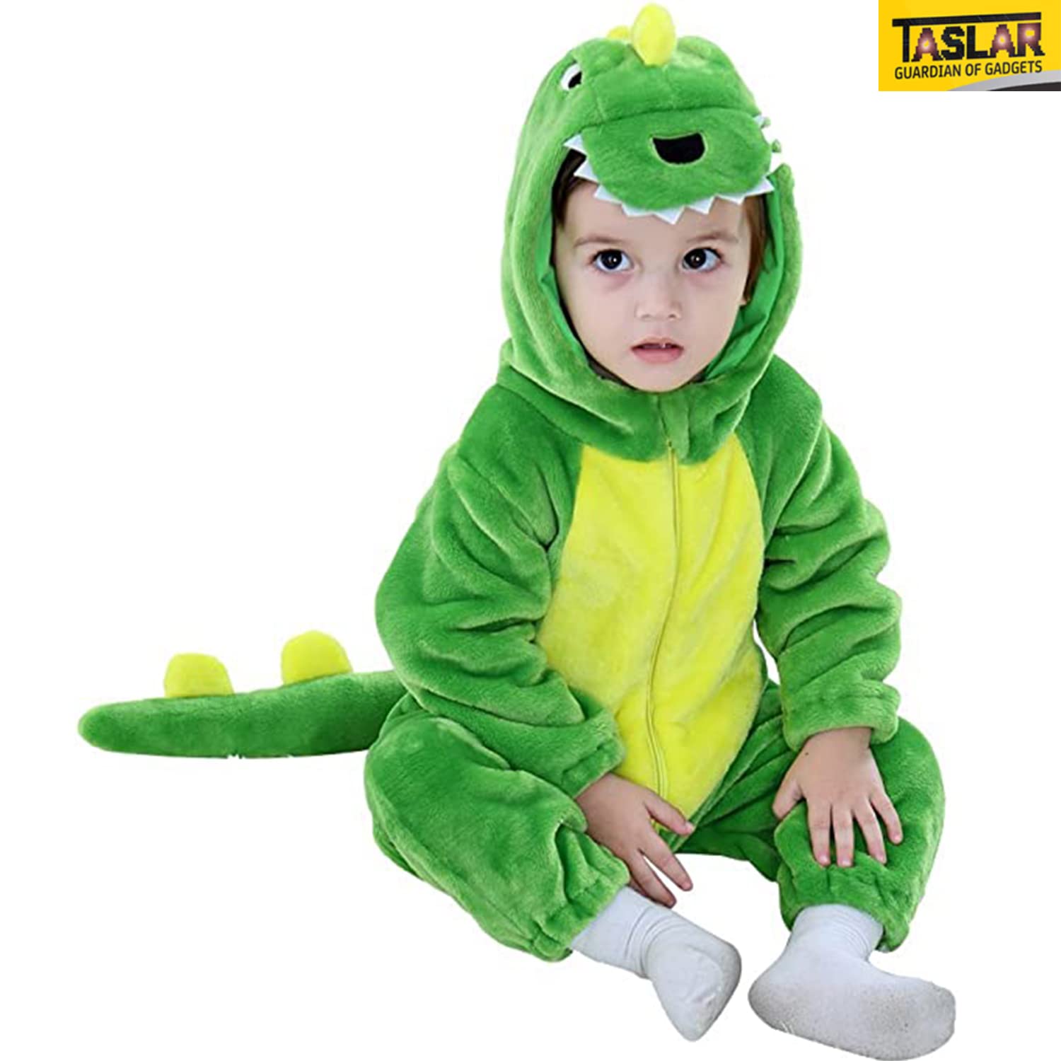 TASLAR Soft Flannel Unisex Baby Infant Kids Costume Jumpsuit Panda Dinosaur Style Cosplay Clothes Bunting Outfits Snowsuit Hooded Romper Outwear 2
