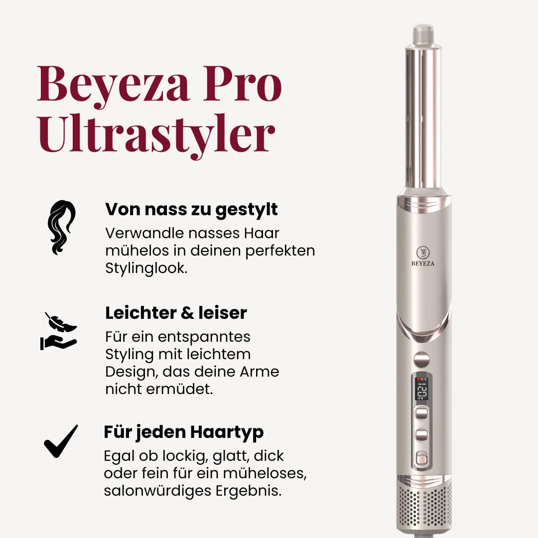 Airstyler Pro 8-in-1 Multistyler - Champagner | 8 Aufsätze | Coanda Airflow | Ionic CurlPro | Alle Haartypen