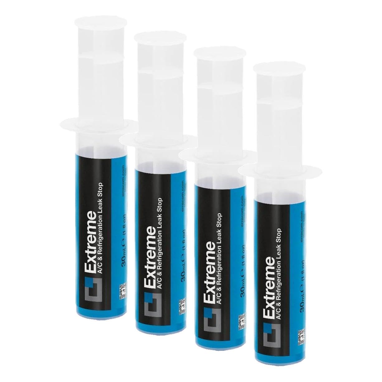 ERRECOM Extreme, Stop-Fuites pour Systèmes de Climatisation de Véhicules, seringue de 30 ML, Contient Adaptateur 5/16 SAE (pour R410a, R32) (Lot de 4)