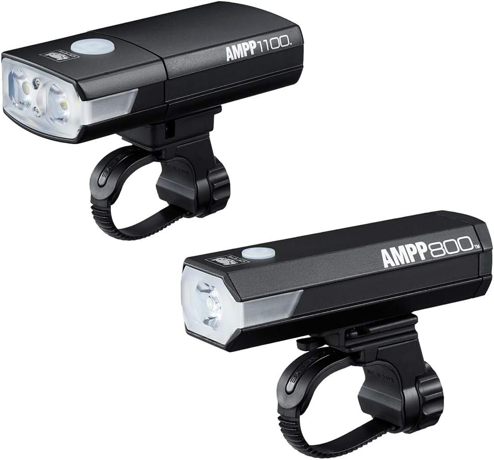 CATEYEAMPP 1100 / AMPP800 Combo Light Set LED Opti-Cube Tech 1100 + 800 Lumen Bright Front Lights,Black