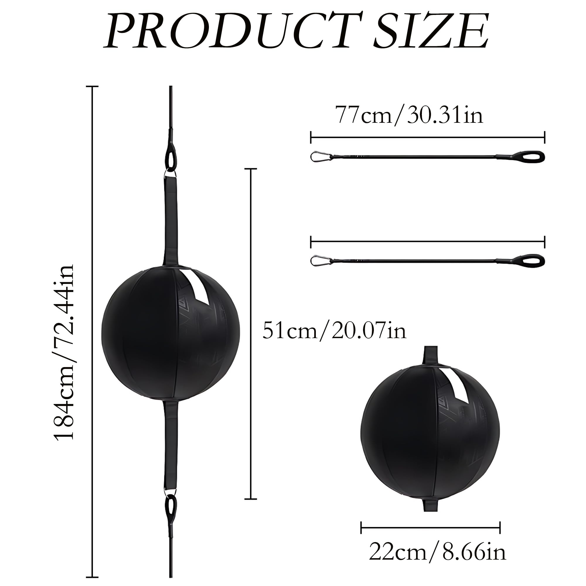 Bola De Velocidad Colgante, Equipado Con Cuerda De Amortiguación De Alta Elasticidad, Balón De Boxeo, Bola De Velocidad De Boxeo, Conjunto De Entrenamiento, Juego De Pelota De Doble Extremo