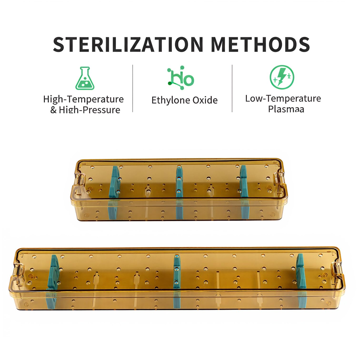 Scatola di sterilizzazione dell'endoscopio del silicone dell'autoclave 2 insiemi PPSU scatola di plastica di disinfezione per strumenti strumento