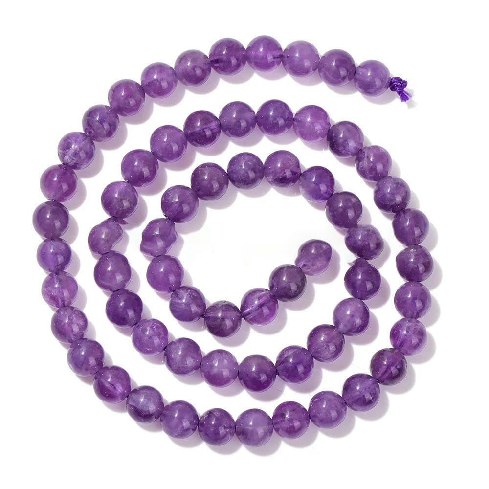 Cuentas de amatista natural, cuarzo morado, cristales, energía curativa, salud, belleza, claridad, alivio del estrés, calma - N.° 31