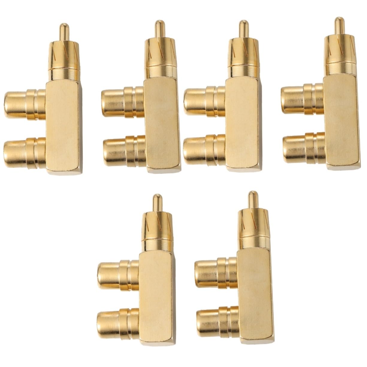 UKCOCO 6 Pz adattatore audio connettore sdoppiatore spina splitter divisore per cuffie sdoppiatore cuffie Connettore splitter a 90 gradi presa audio av distributore