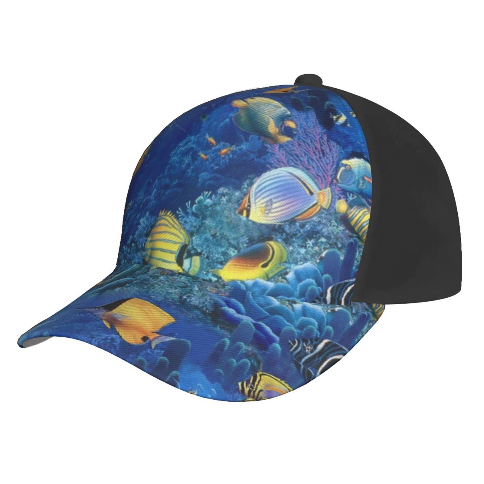 Aseelo Tropical Fishes Baseball Caps Unisex Adjustable Trucker Hat Dad Hat Classic Casual Sports Hat for Men Women