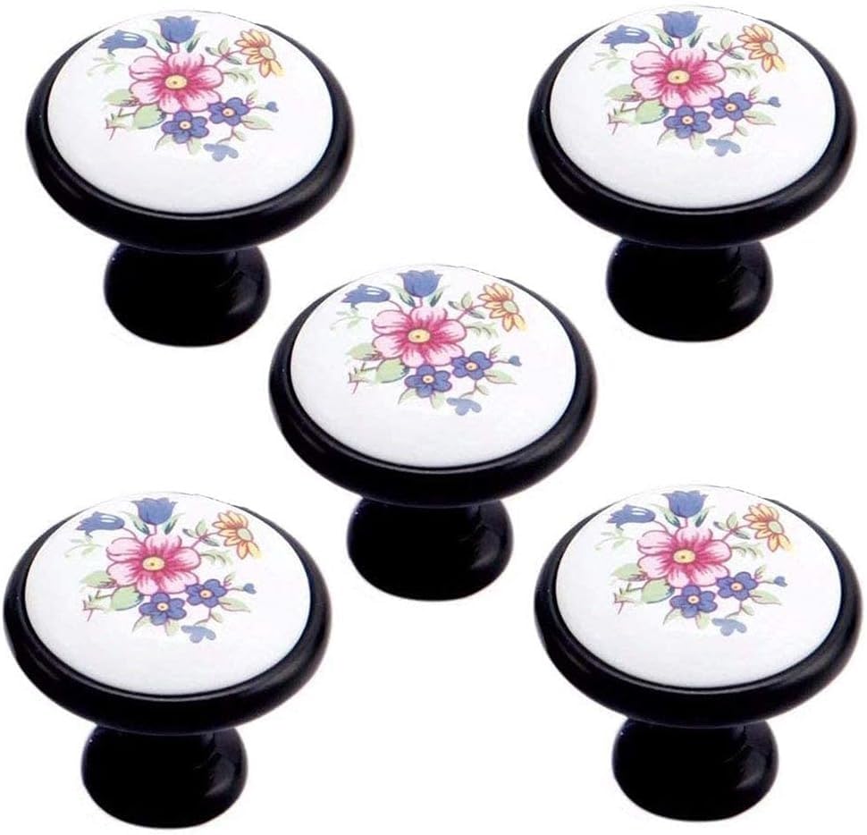 Boutons d'armoire en céramique au design de porcelaine fine artisanale