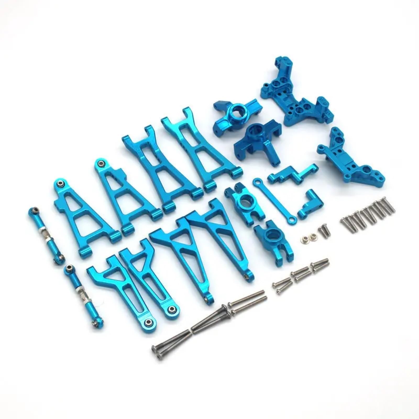 RC Ersatzteile Für MJX Für Hyper Go 16208 16209 16210 H16V3 H16BM 1/16 Metall-Lenkbecherarm Hinterrad Für Seat RC-Auto-Upgrade-Teile Zubehör(Blue)