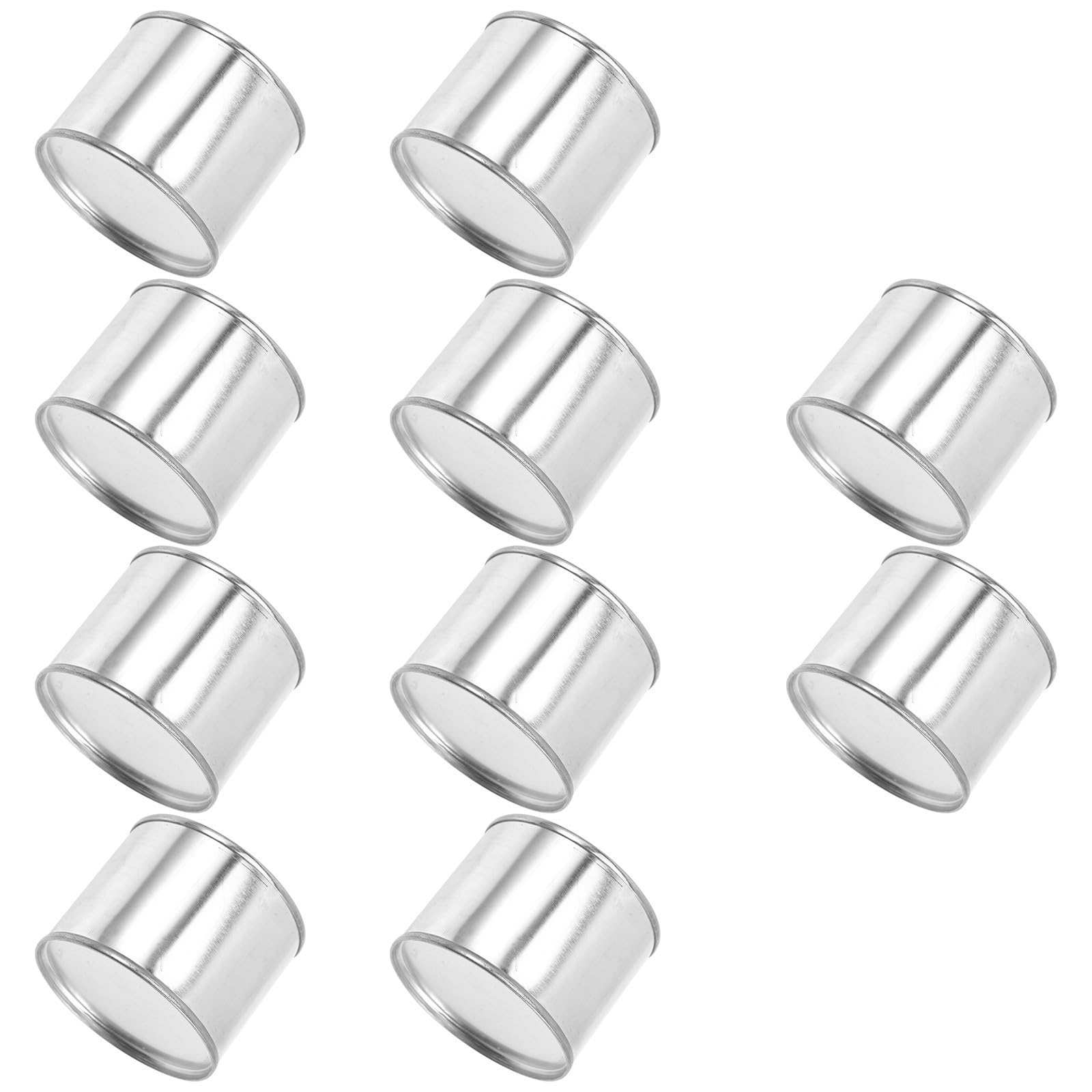 Cubo de metal de hierro UPKOCH para pintura al óleo bote redondo hermético de 0.1l de 10 piezas