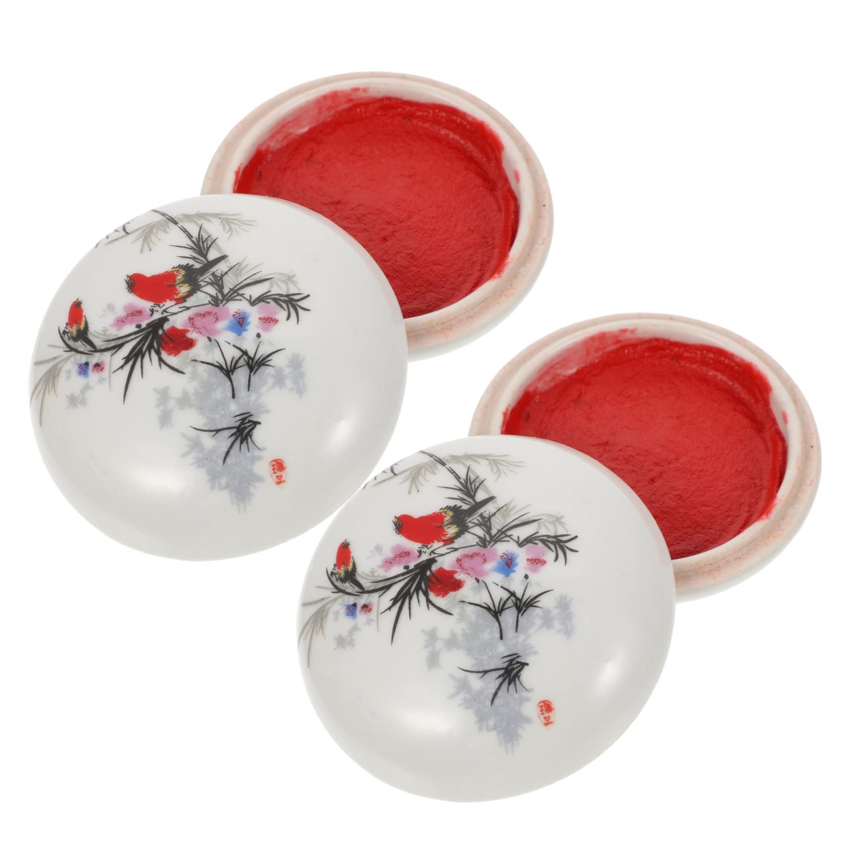 STOBOK 4pezzi Tampone per Calligrafia Ceramica da Stile Cinese Multiuso e Riutilizzabile per Artisti e Studenti