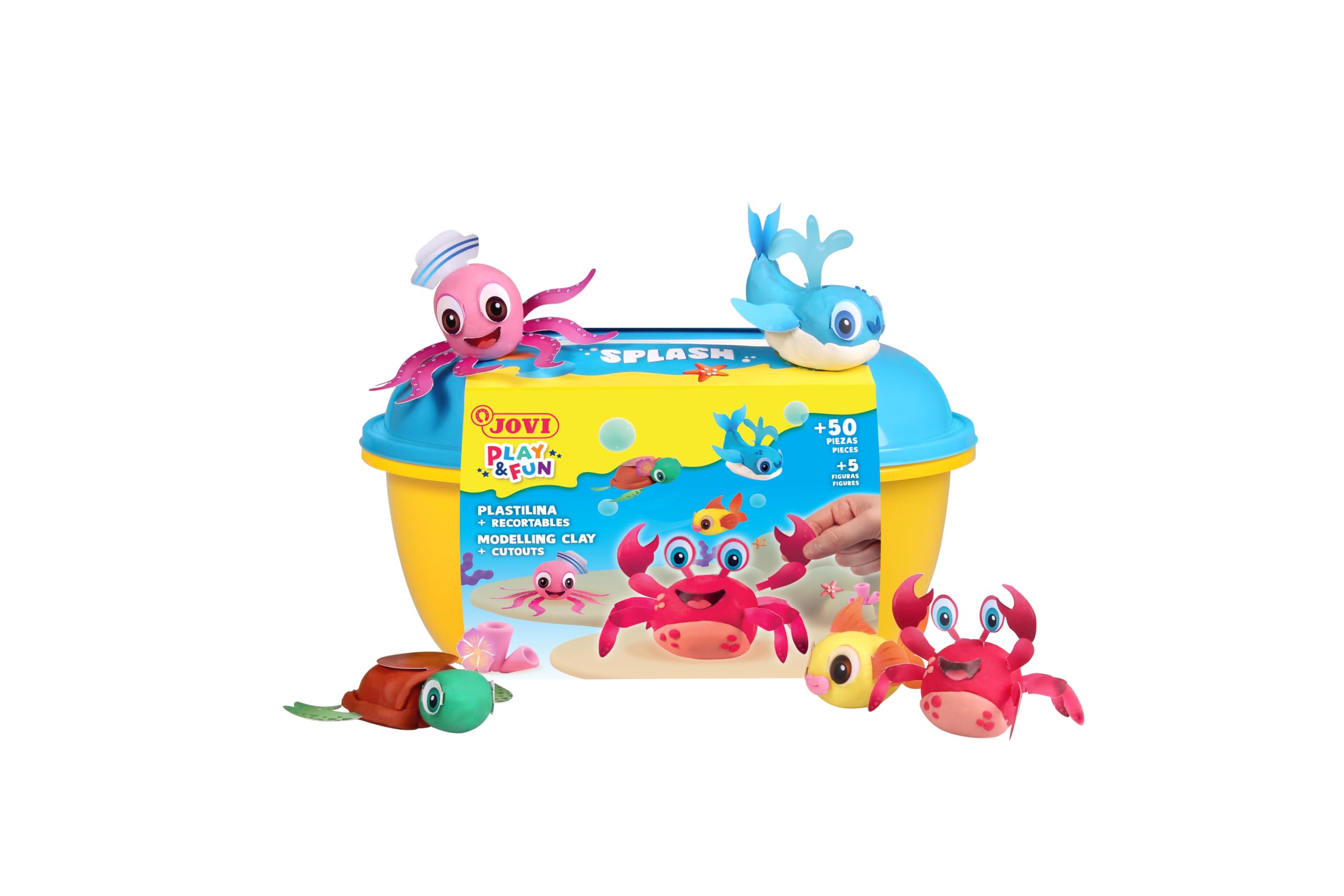 Jovi Play&Fun Gouache – Set De Pintura Por Números 3D | 3 Criaturas Fantásticas, 10 Témperas De 15 Ml Y 2 Fondos Para Montar