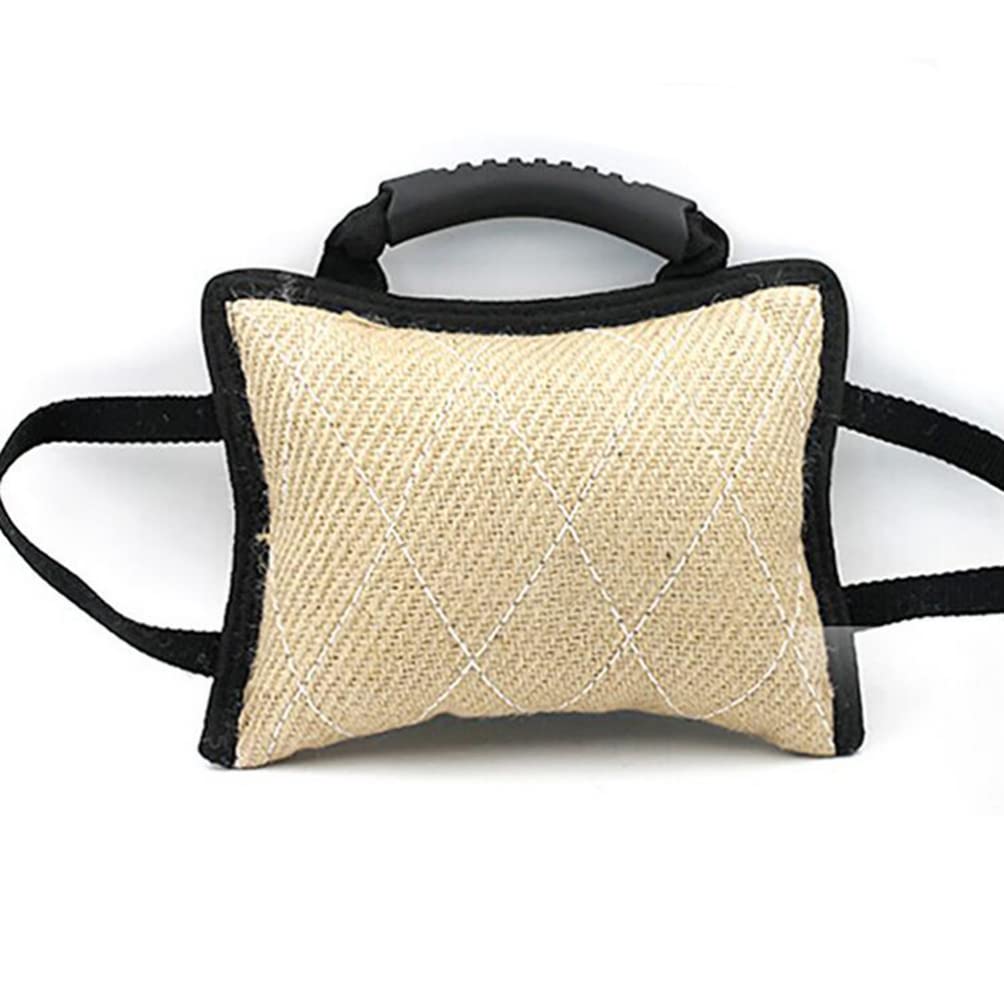 Happyyami Almohada de Mordida para Perros 3 Asas, Diseño Acolchado | Entrenamiento Exterior Sesiones, Superficie Áspera Antideslizante, para Cachorros y Perros Mayores