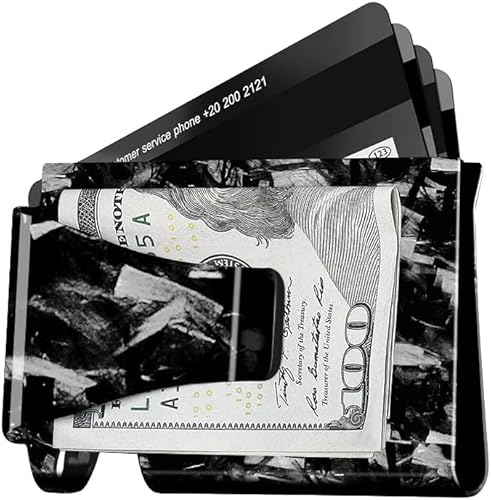 Miniatura 3 de Cartera delgada de fibra de carbono forjada para efectivo y tarjeta, Custom