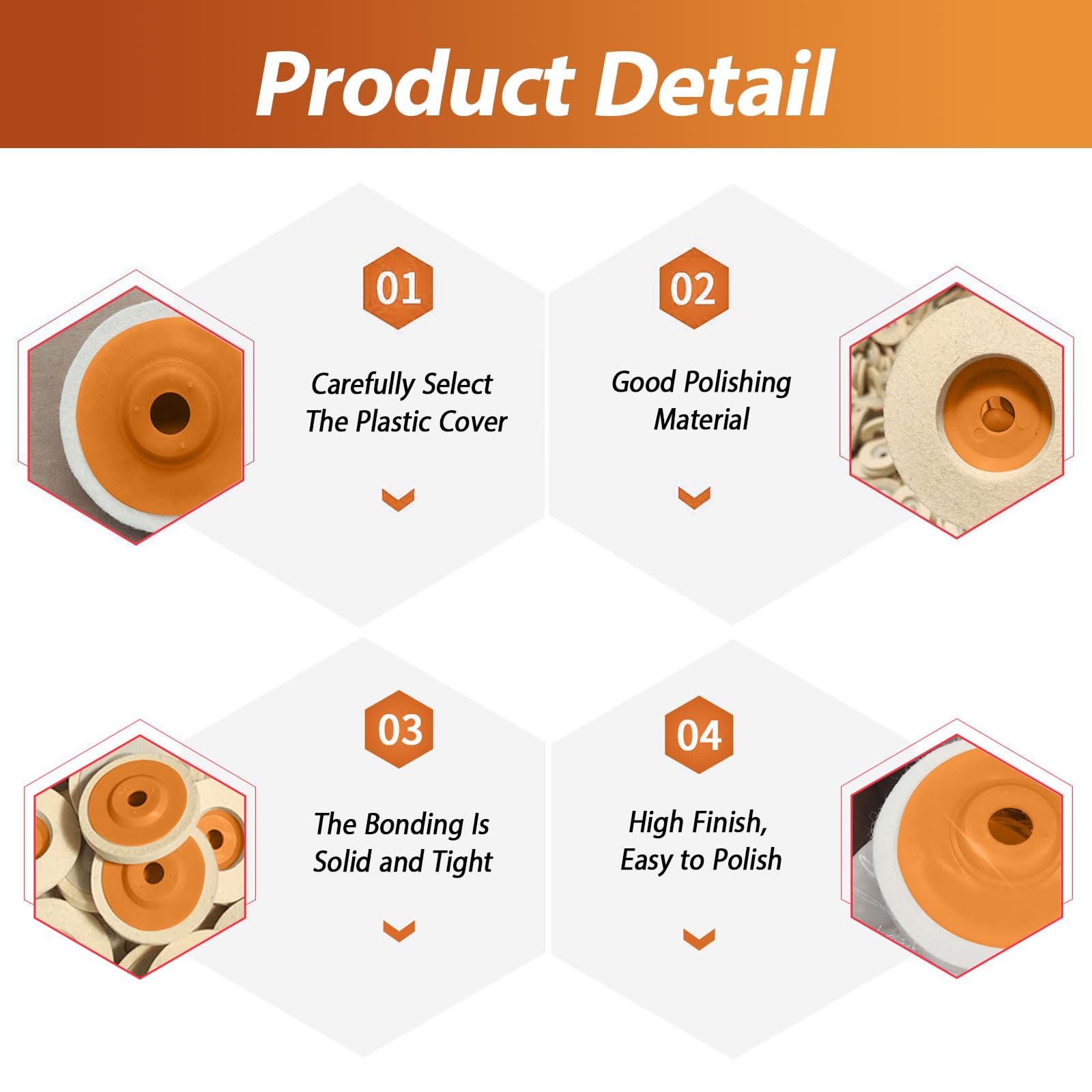 BESTYASH 12x Elektrische Polierscheiben - Wollpolier-Pads Für Metall & Schmuck