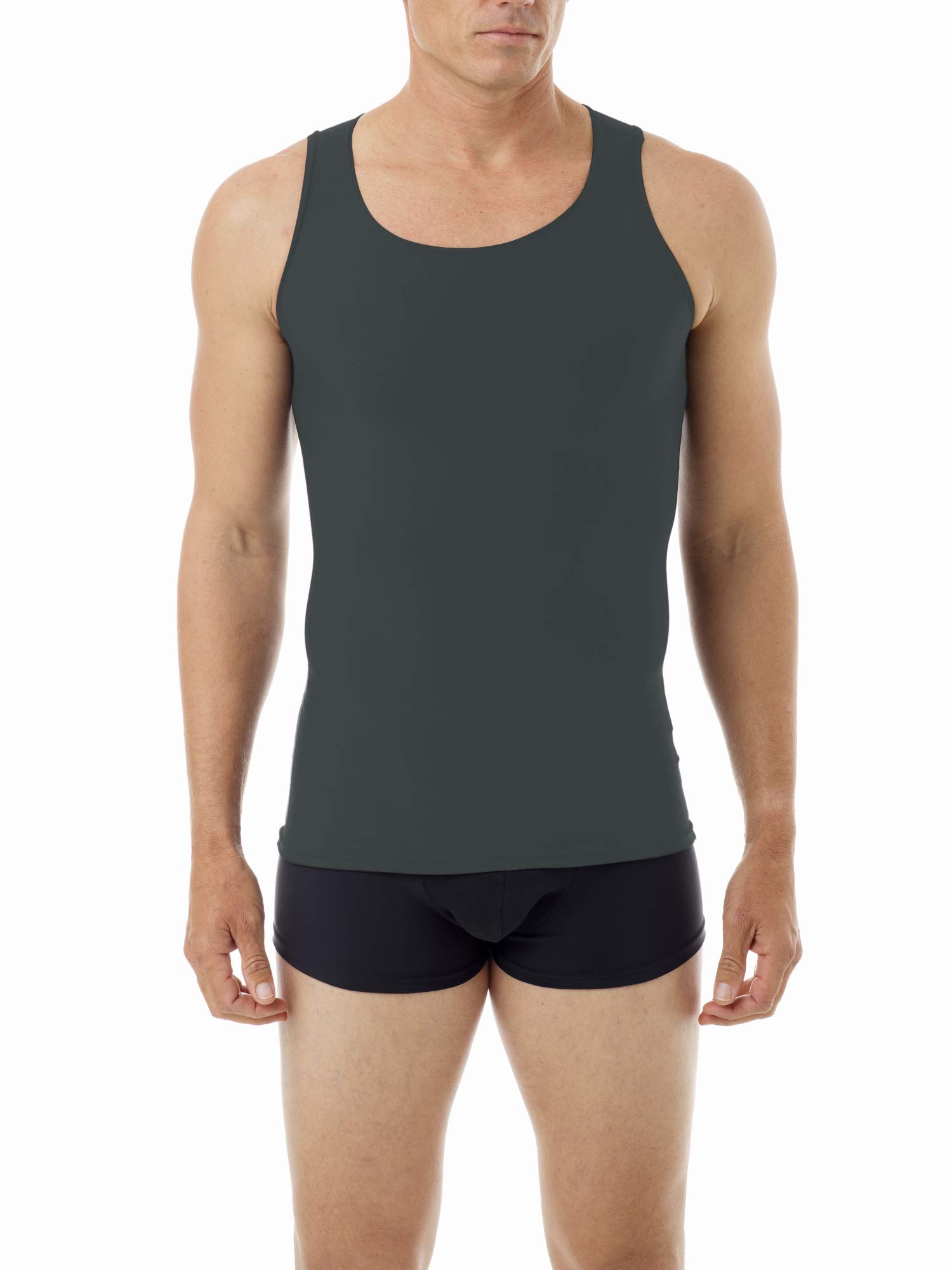 Underworks Mens Microfiber High Performance Compression Tank for Workouts, Sports Training and Shaping 3-Pack