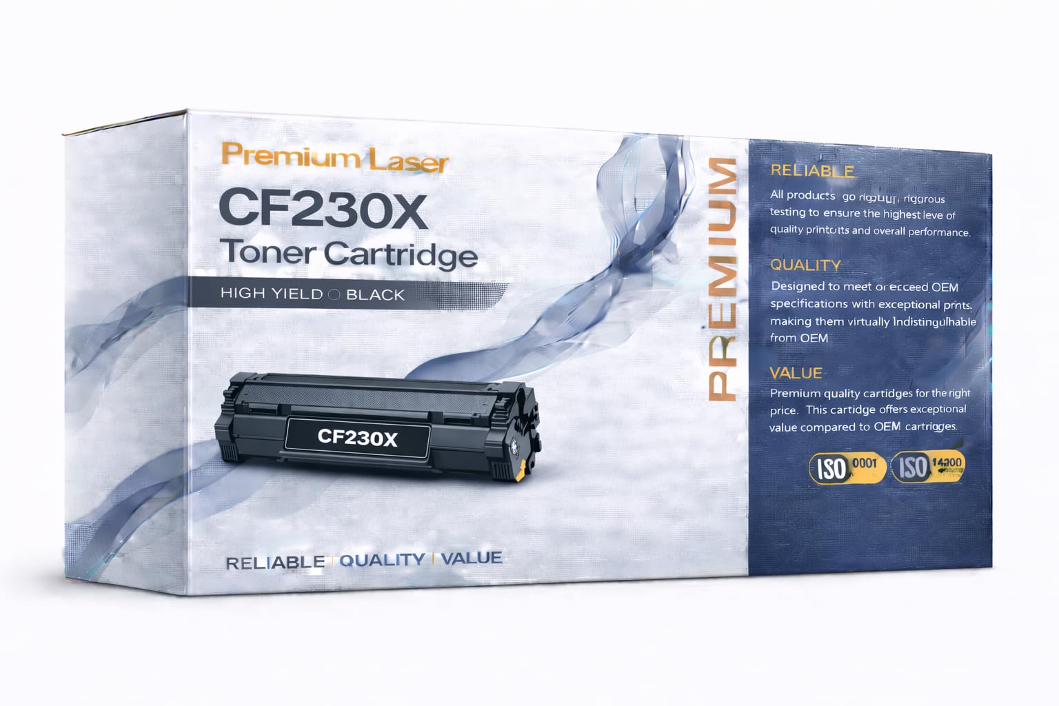 CF230X Toner Cartridge Black (30X), Compatible with HP LaserJet Pro M203 M227 Series Printers, High Yield, 1-Pack