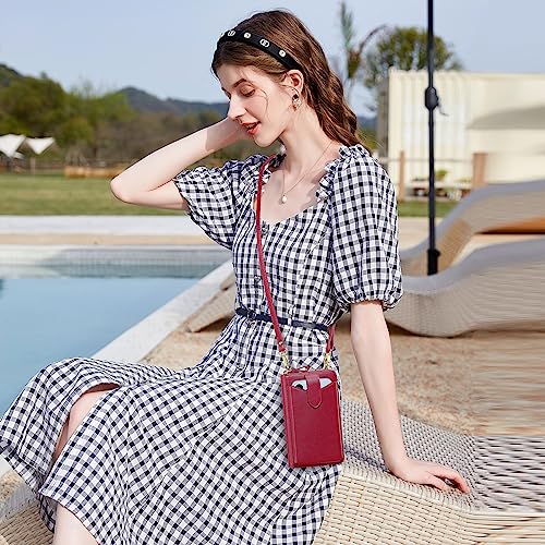 Image of Peacocktion RFID Crossbody Wallet Purse for Women Small Travel Cell Phone Purses Trendy Vegan Leather Bags with Card Slots