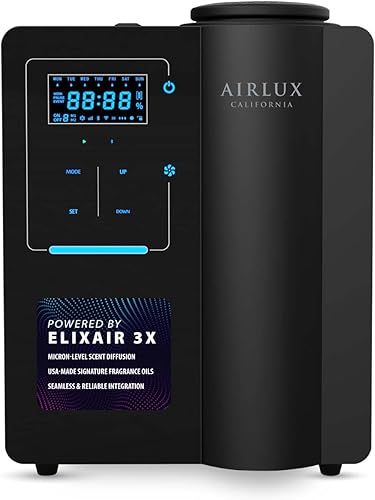 Miniatura 17 de Venus 500 - Máquina de aire inteligente para el hogar, difusor de aroma de hotel con aire frío Elixair 3X Tech 6.8 fl oz, cubre hasta 1800 pies