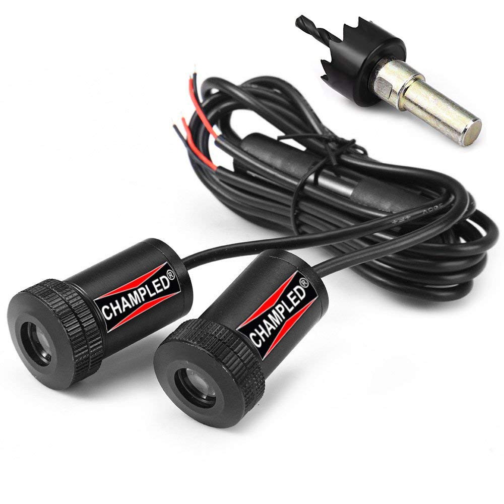 for Pontiac Laser Projector Logo Illuminated Emblem Step Courtesy Light Lighting Symbol Sign Badge LED Glow Motorcycle Performance Tuning Accessory