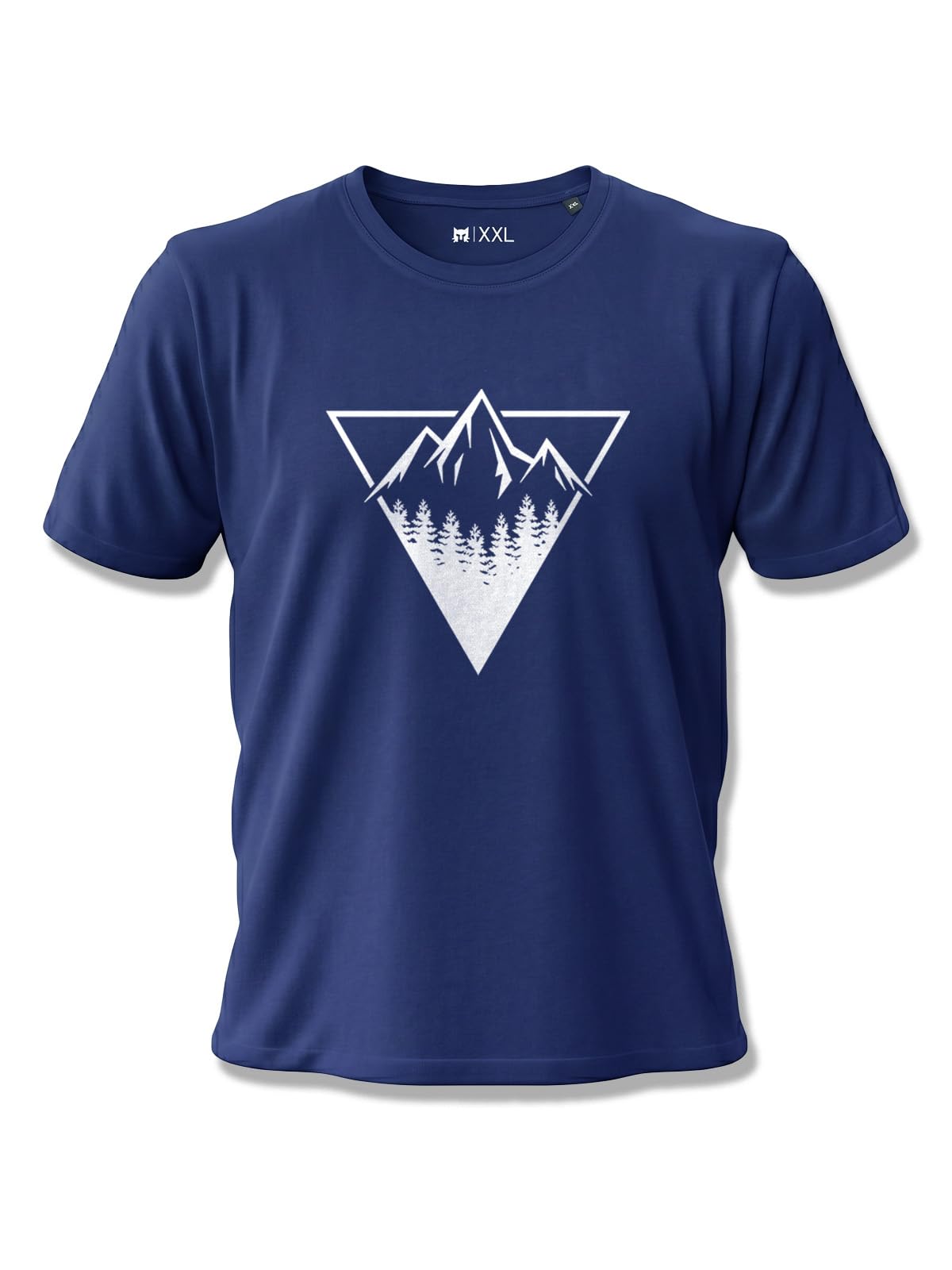 Dağ ve Orman Temalı Lacivert T-Shirt -%100 Pamuk Dağ ve Orman…