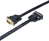 Vista 6 de DTech 10ft Ultra Delgado Monitor De Computadora VGA Cable 15 Pin Macho A Macho Conector SVGA Cable 10 Pies - Negro