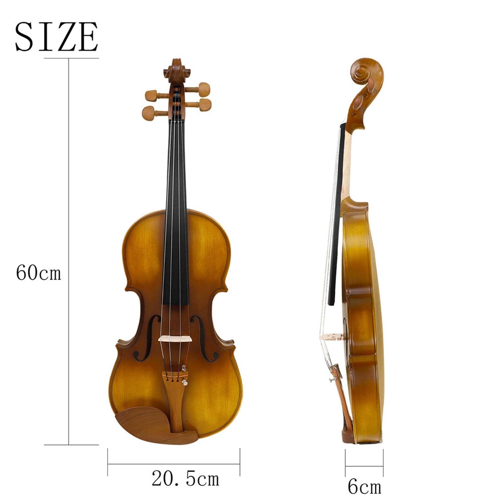 Violino Set Violino 4/4 Violino In Abete Rosso Massiccio Per Principianti Violino Per Adulti