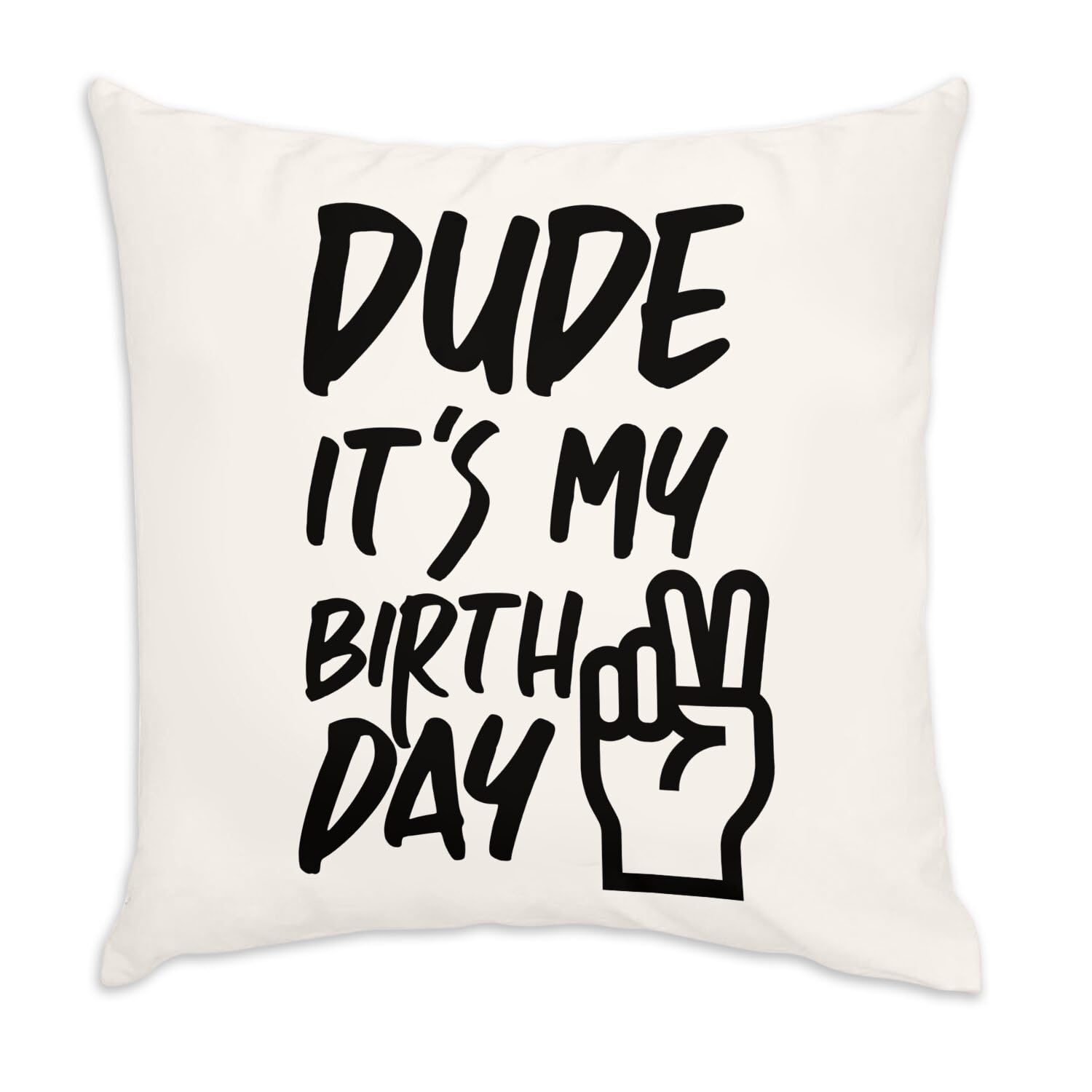 Coussin en velours blanc Fabulous 40x40cm housse incluse pour décoration anniversaire et salon