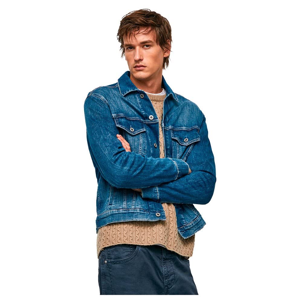 Pepe Jeans Hombre Chaqueta vaquera, Azul (Denim-HP2), L Hombre