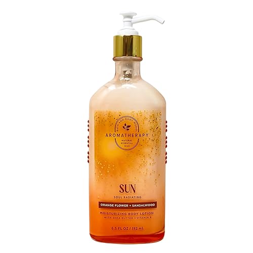 Miniatura 2 de Bath & Body Works Aromaterapia SUN - Juego de regalo de 3 piezas con flor de naranja + sándalo, loción corporal, gel de baño de espuma, niebla de