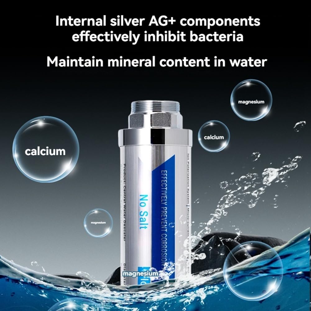 Adoucisseur d'eau Central pour Toute, Filtre Anti-Calcaire, Prévient L'Accumulation de Calcaire dans Les Tuyaux d'eau, Les Toilettes Intelligentes et Les Chaudières.