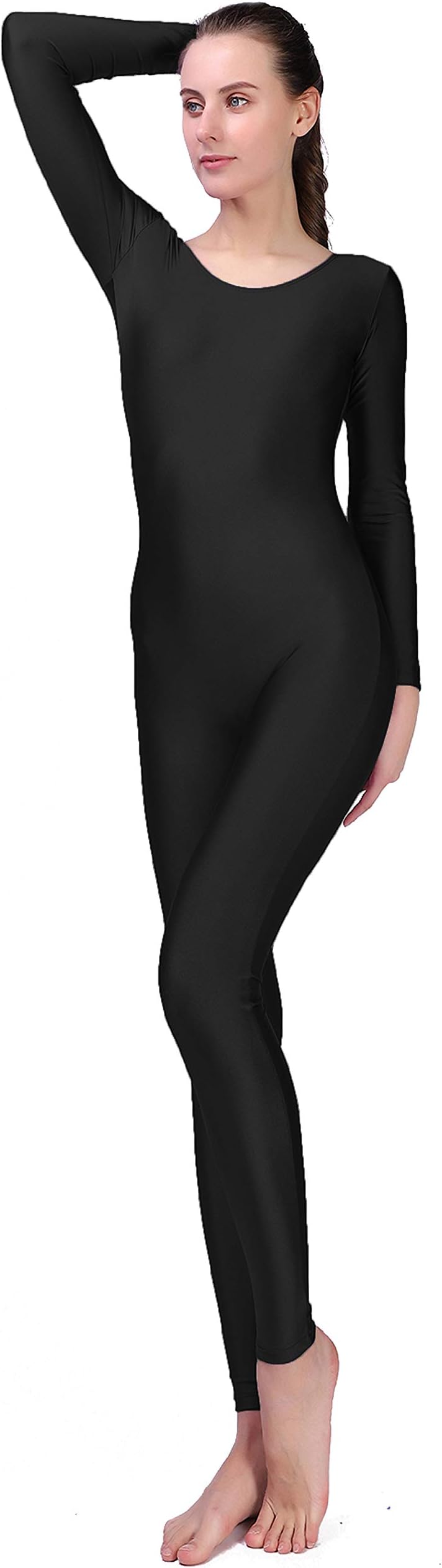 MvefwardWomens Scoop Neck Unisex One Piece Unitard Footless Full Body Leotard for Adult