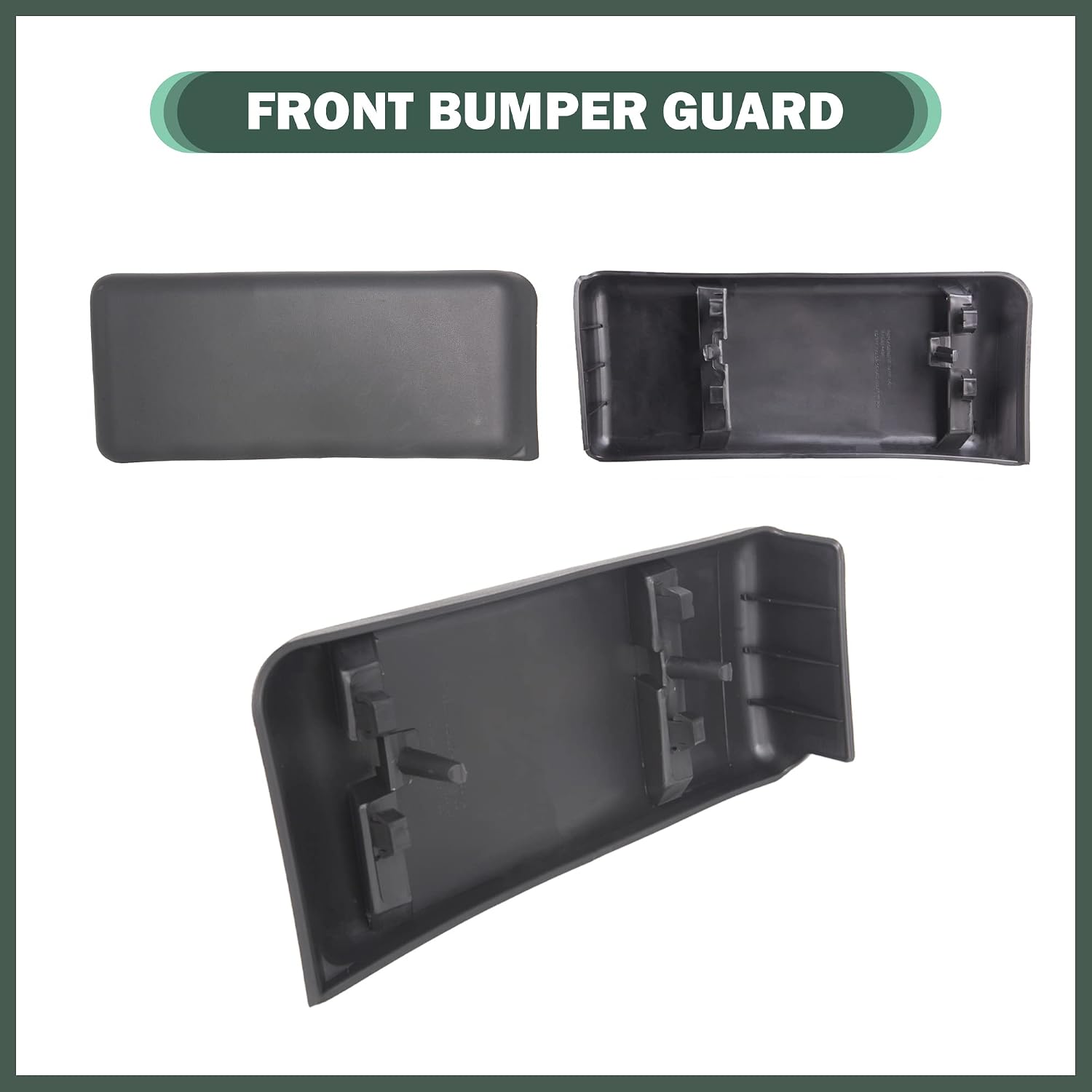 Original Front Bumper Guards Pads & Front License Plate Bumper Mounting Bracket Fit for Ford F-150 2009-2014, Replace 9L3Z17E810B 9L3Z17A385A FO1053100 FO1068134