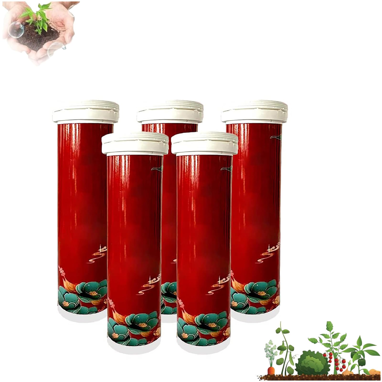 Home Gardening Universal Slow-Release Tablet Organic Fertilizer,Bone Meal Fertilizer Organic,Slow Release Fertilizer Tablets, Organic All Purpose Fertilizer,Plant Growth Enhancer Supplement (5pcs)