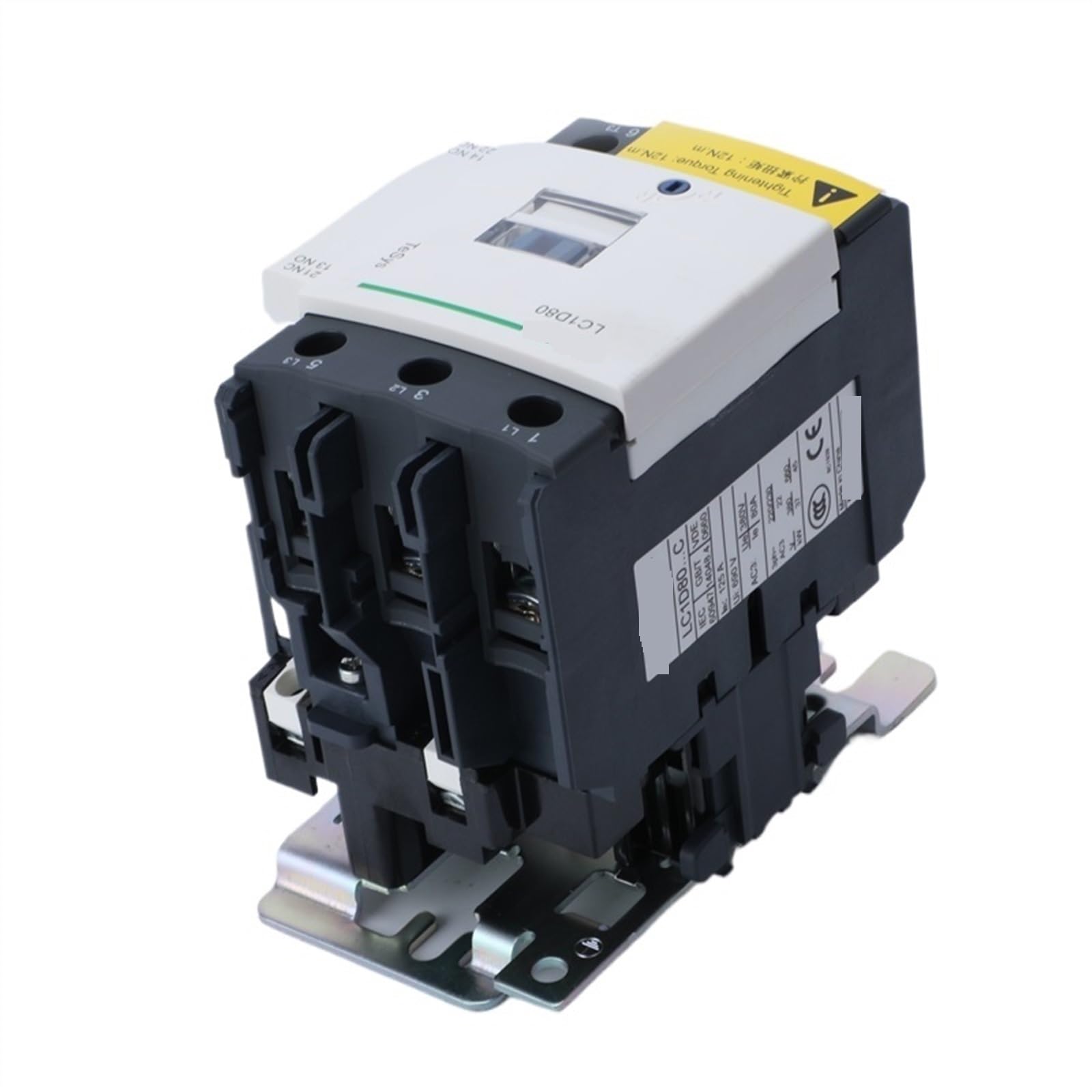 AMZBNEIDI 3-Pole AC Contactor 80A 220V 50-60Hz 1NO 1NC LC1D80M7C