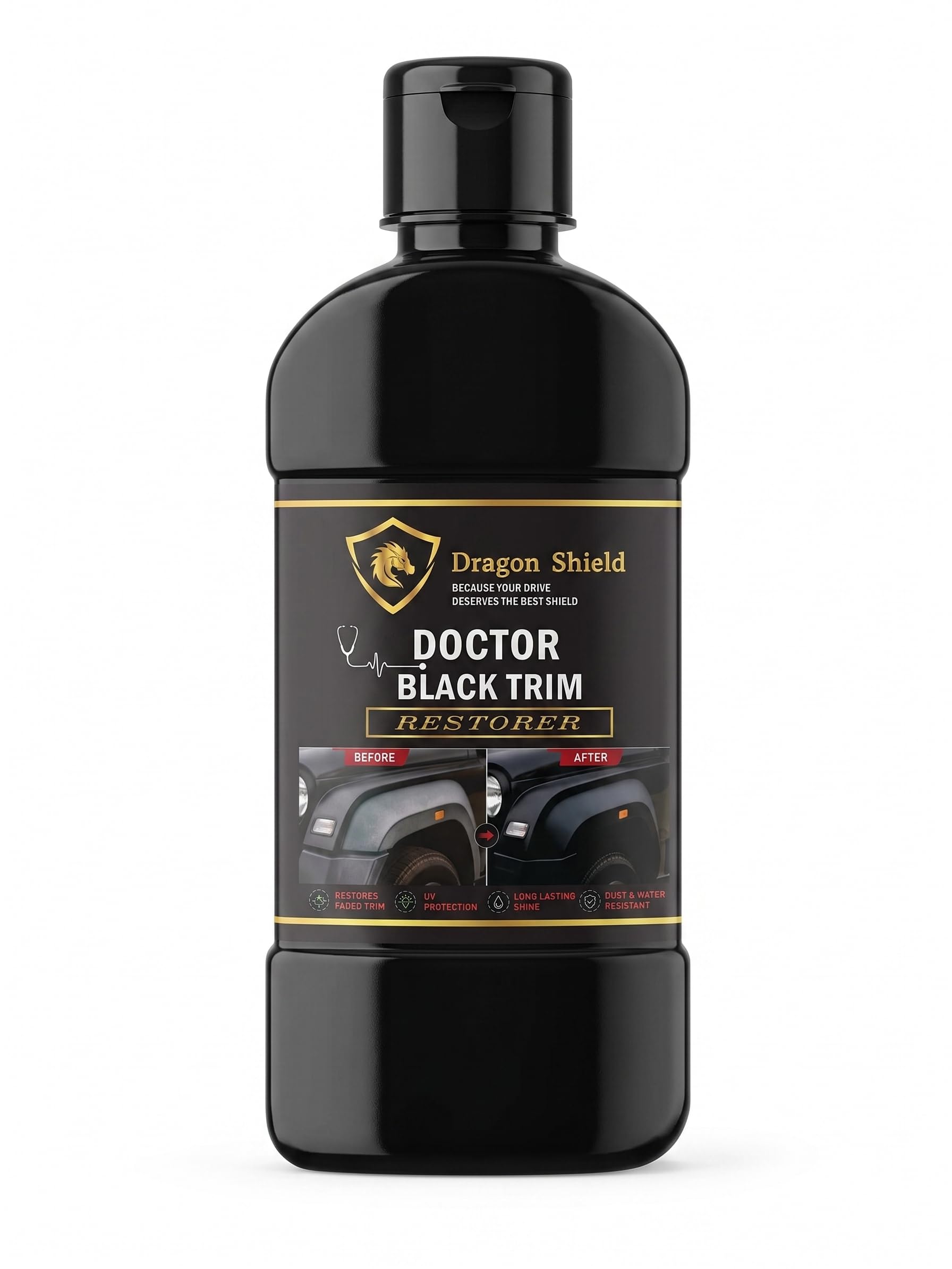 Dragon Shield - Doctor Black Trim (200 ML) | Premium Restorer | Long Term protection | 1st time in INDIA | MADE IN INDIA-image-25