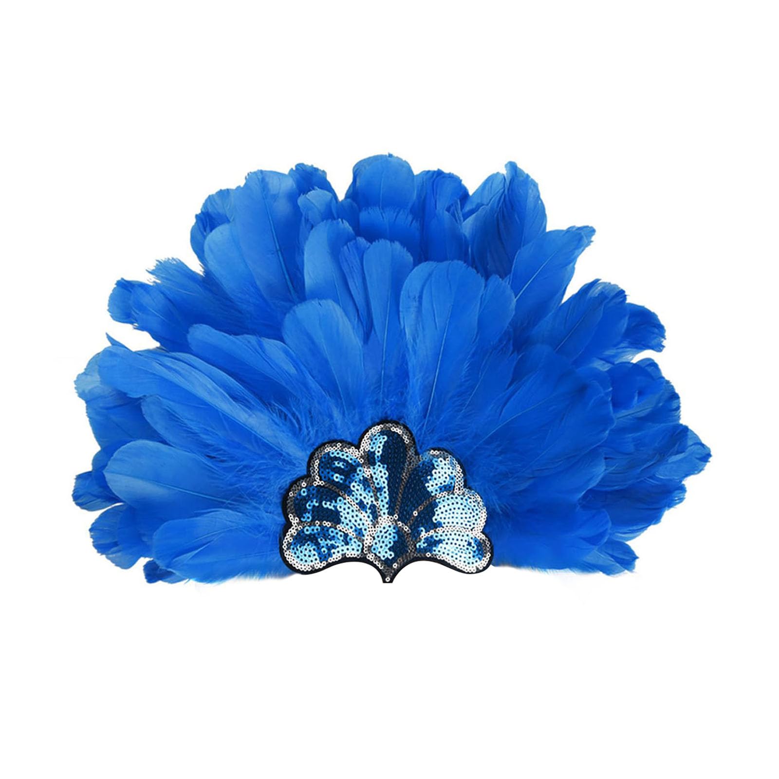 Novelty Feathered Headband For Dance Stage Play Costume Carnivals Eye-catching Studded Crystal Costume