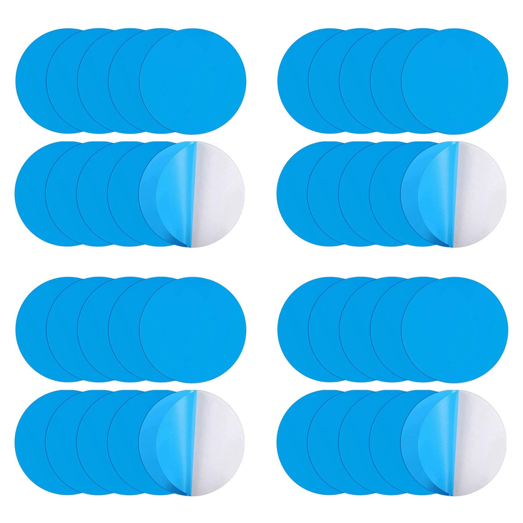 Hndhbfgrt Self-Adhesive Repair Patches for Swimming Pools, Pack of 40 PVC Pool Repair Kit, Self-Adhesive Underwater Repair Pool