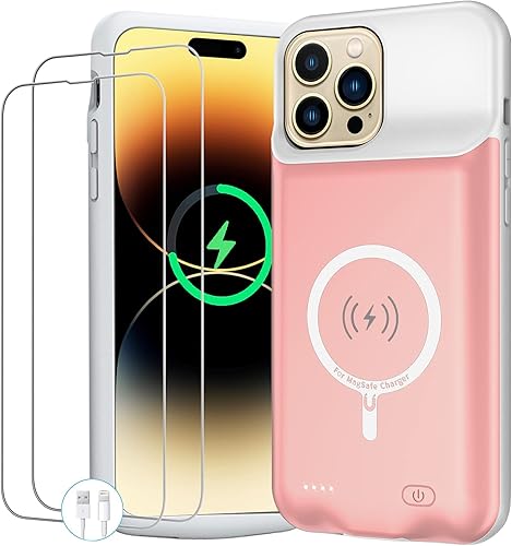 Funda de batería para iPhone 14 Pro Max, funda protectora portátil de 10800 mAh con carga inalámbrica compatible con iPhone 14 Pro Max (6.7