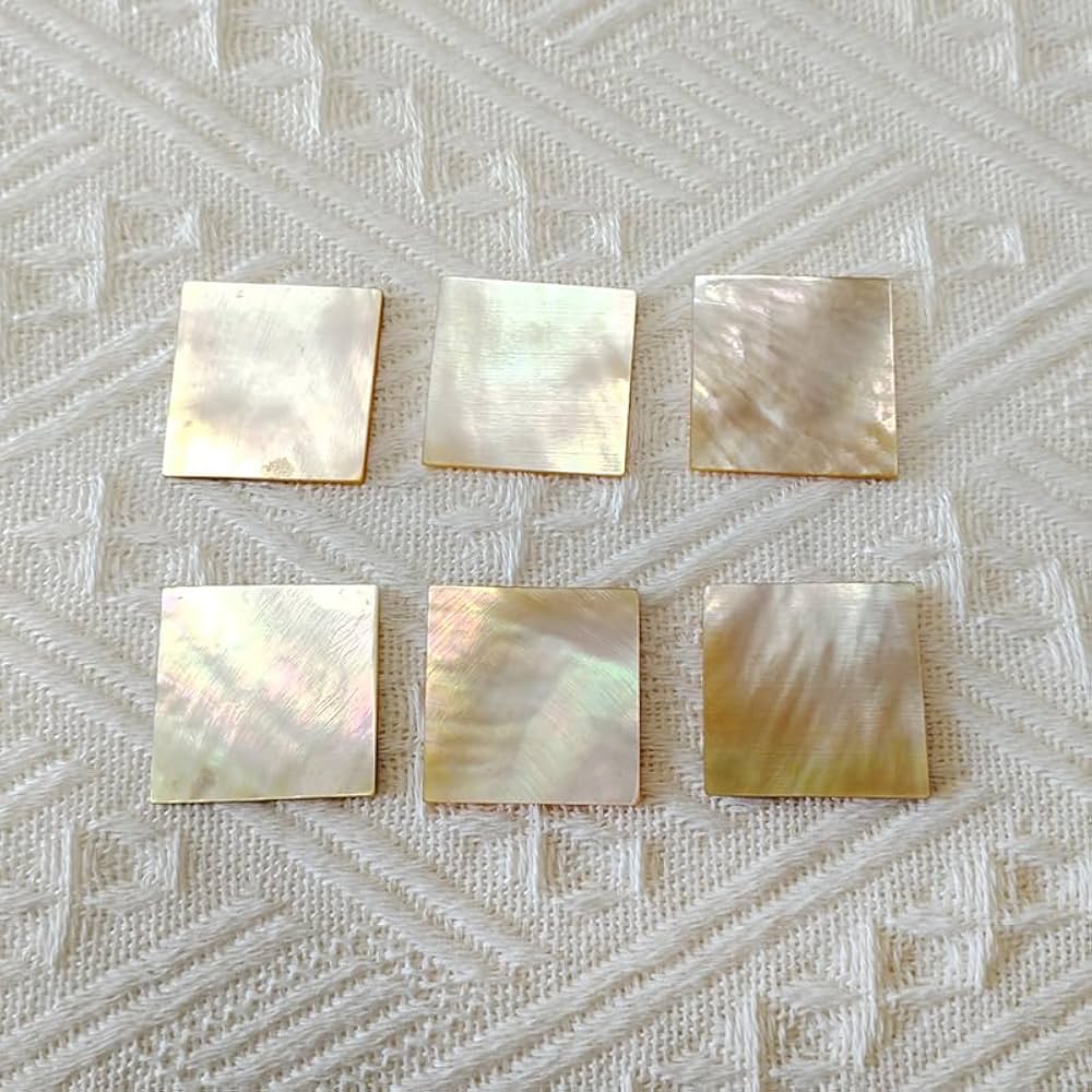 Amazon.com: 6 PCS Golden Mother of Pearl Inlay Blanks, 30mm