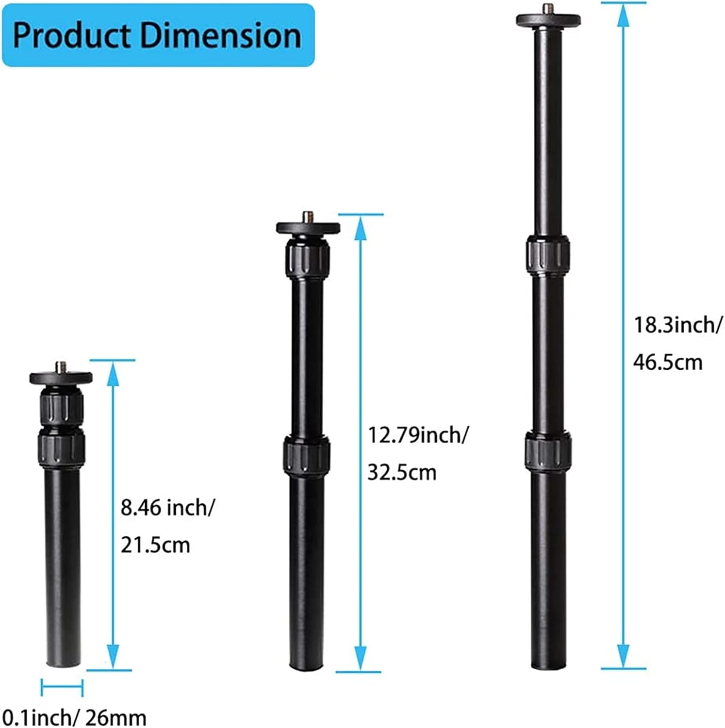 HUNTPAL Portable Bench Tripod Table Stick Gun Rifle Yoke Rest Gun Holder for Target Shooting Range Outdoor Hunting, Aluminum Shooting Stand with Height Adjustment Center Column