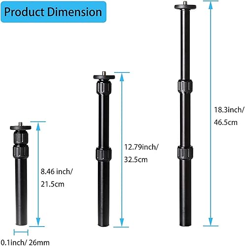 Vista 2 de HUNTPAL Shooting Stick Tripod Gun Rest for Range Table Bench Rifle Shooting Practice, Portable Adjustable Compact Aluminum Construction Stand Gun