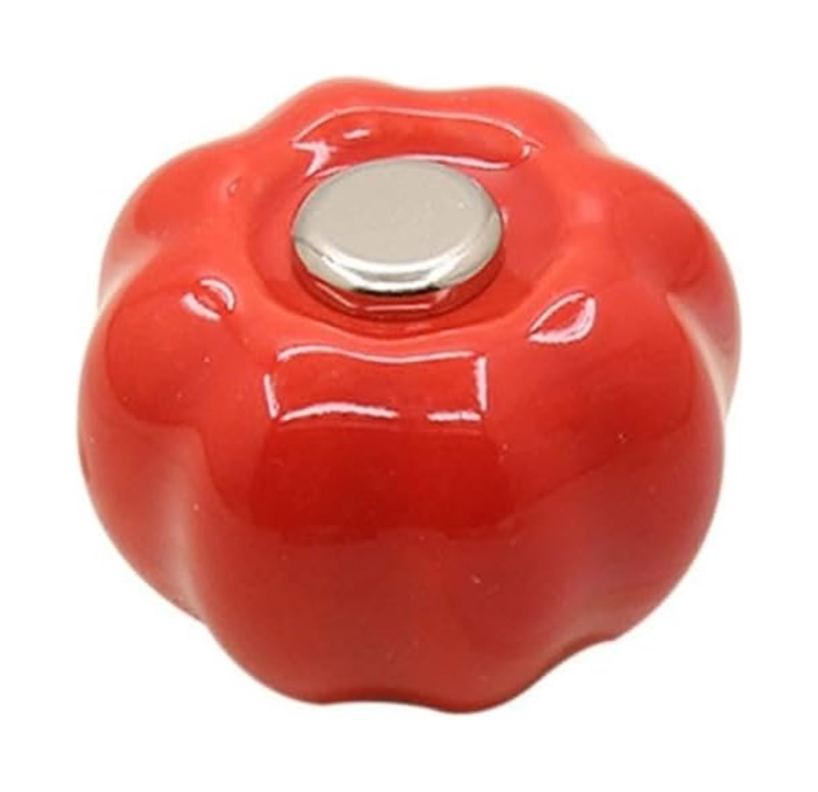 Opeximatun Drawer Knobs, Ceramic Pumpkin Knob Pastoral Single Hole Wardrobe Drawer Hardware with Screw(B)