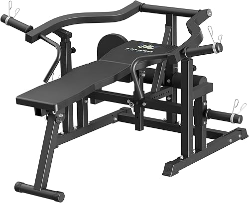 Major Fitness Estante de prensa de banco P1 con brazos independientes, prensa de banco plana e inclinada ajustable para entrenamientos de pecho y