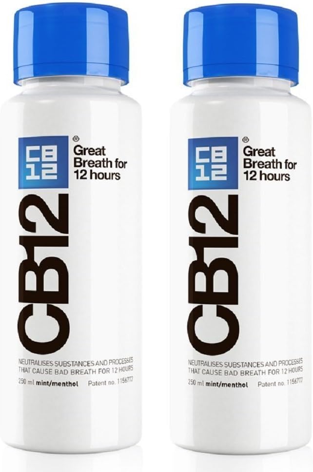 CB12Mint/Menthol Mouthwash, 250 ML (Pack of 2)