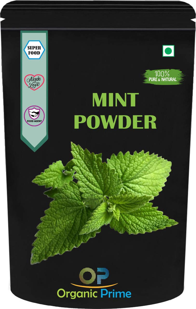 Organic Prime Green Mint Leaf Powder | Pudina Leaf Powder - 500 X 2 = 1 KG by Organic Prime