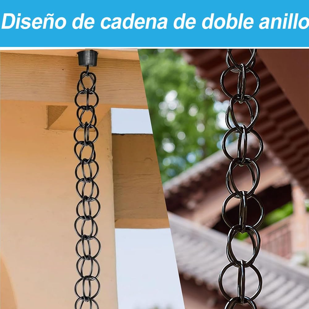 Catena Antipioggia per Grondaie, Catene della Pioggia Decorativo in Lega di Alluminio e Ferro - per Efficente Drenaggio dell'Acqua Piovana per Esterni, Casa, Giardino butterfly-10m(33ft)