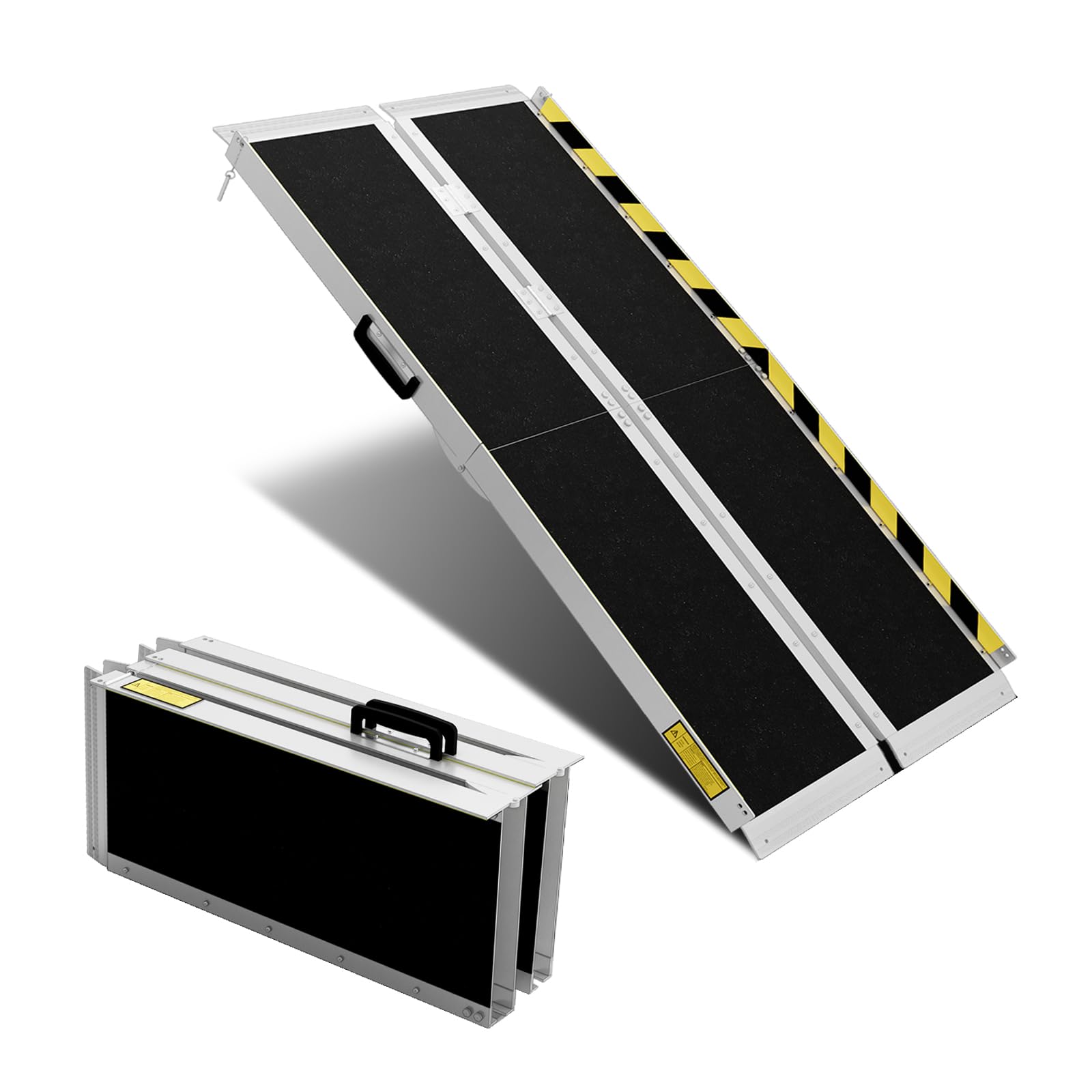 EXFORGE Portable Wheelchair ramp 5FT,Non-Slip Aluminum Threshold ramps for Home Steps,Folding Handicap Ramp,ramps for Home,doorways,Stairs,Weight