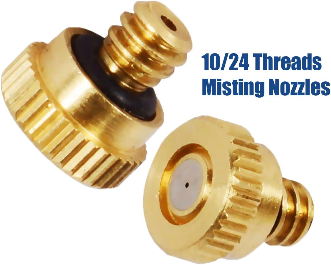 Brass Misting Nozzles for Garden Cooling System 0.012" (0.3 mm) 10/24 UNC (150 PCS)