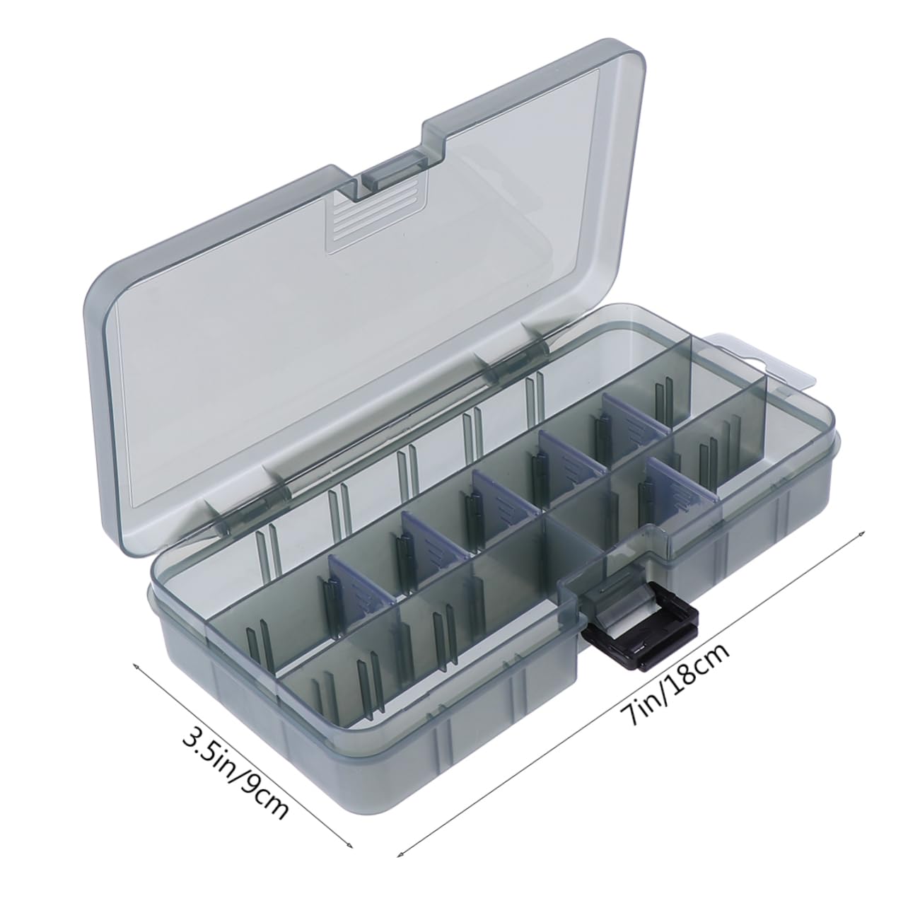 KESYOO 2 Pack Utility Storage Boxes Fishing Tackle Box Lure Tray and Dividers Waterproof Plastic