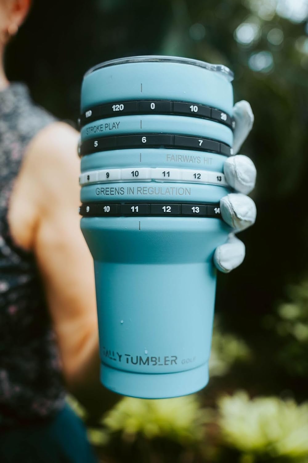 Tally Tumbler Golf Stainless Steel Cup, 30 oz Leak Proof Lid, Double Wall Insulation, Golf Tumbler with Score Keeping Counter (Tee Time Teal)