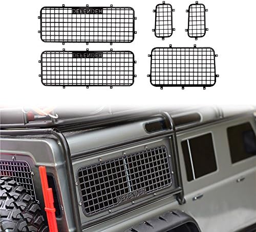 INJORA RC Metal Window Mesh Protective Net Logo for 1/10 RC Crawler Car TRX-4 TRX 4
